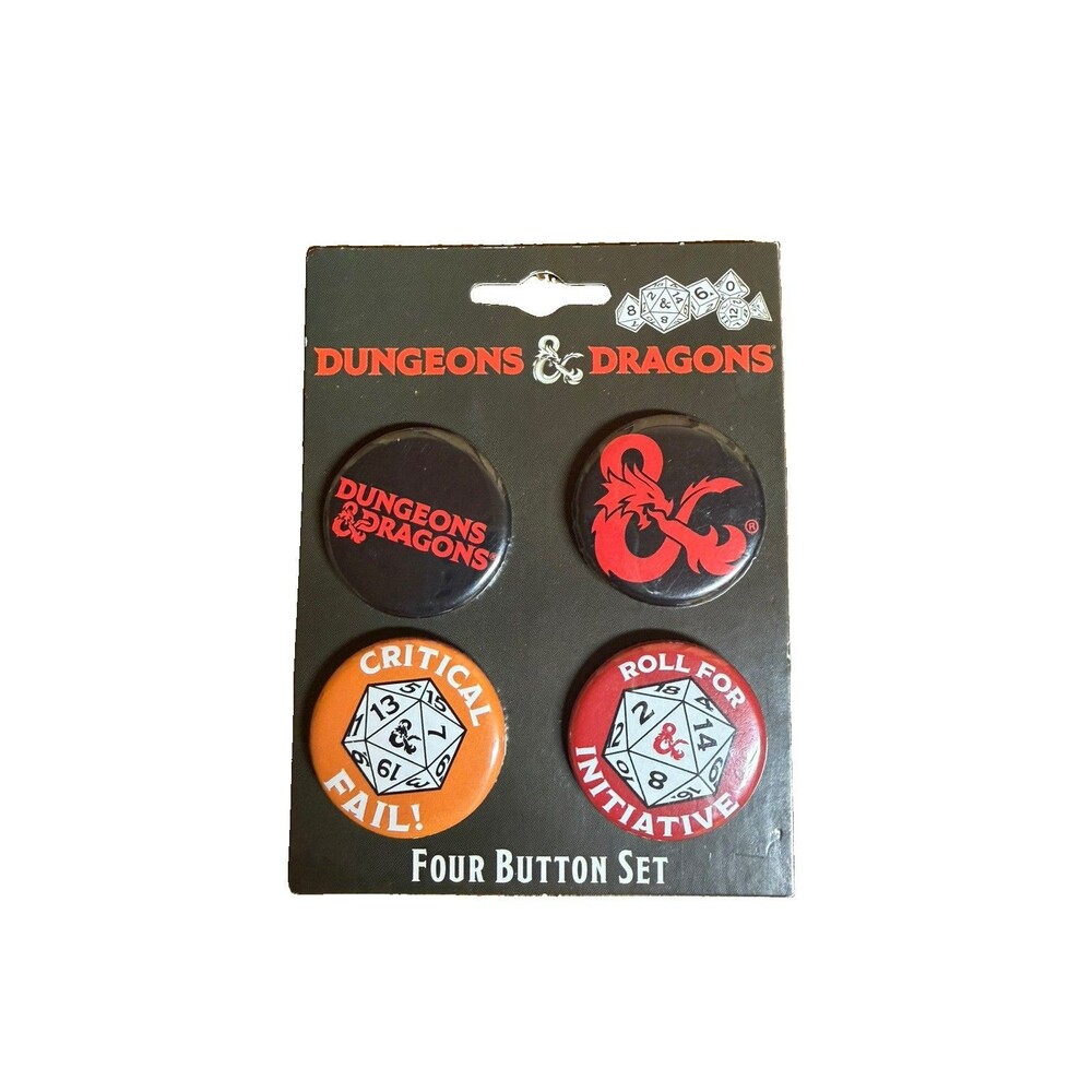 Dungeons & Dragons Button Set New in Package